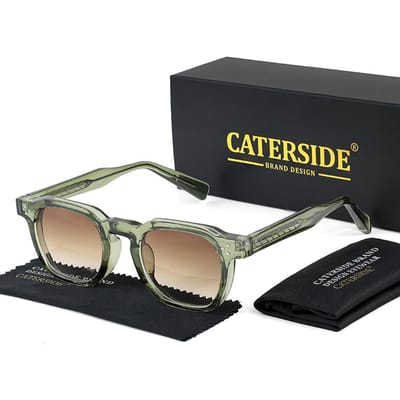 CATERSIDE Mode Mannen Zonnebril Klein Montuur Vierkant Gepersonaliseerd Ontwerp Zonnebril Vrouwen Reizen Feest Zakelijk Festival Cadeau AS picture show