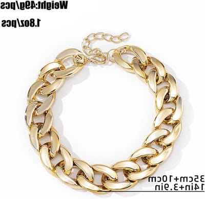 Dikke Ovalen Choker Ketting van Cuban Link voor Vrouwen en Meisjes - Hip Hop Statement Sieraad met Uniek Design