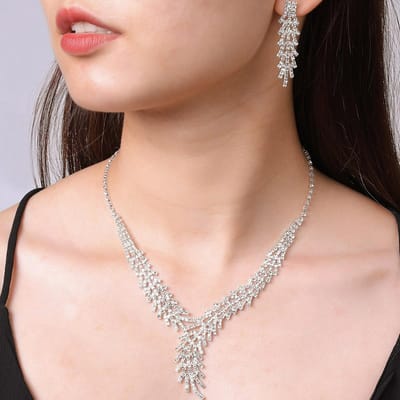 3 Stuks DAMES Trendy Klauwketting Serie Blad Oorbellen Ketting Sieraden Set, Bruiloft Banket Feest Vakantie Cadeaus 1699 brown