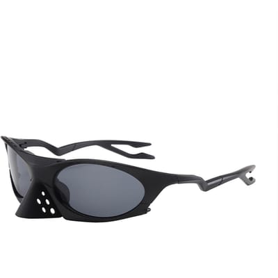 RUISIMO Y2k Punk Zonnebril Cool Dames Heren Luxe Buiten Sport Mode Omhullend Rond Trend Merk Ontwerp gray