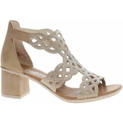 Morelia-sandalen met hak en klittenbandsluiting