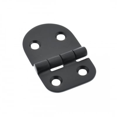 Luikscharnier - 60x38mm - Knoop Boven - Rvs 316 - PVD Mat Zwart