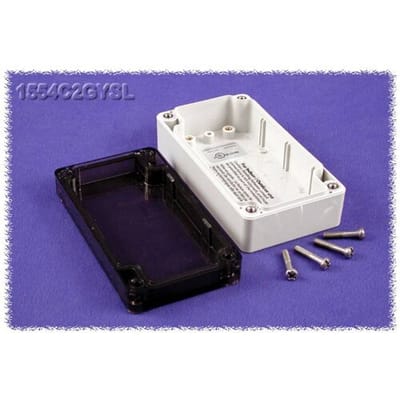 Hammond Electronics 1554C2GYSL Universele behuizing 120 x 65 x 40 Polycarbonaat Grijs 1 stuk(s)