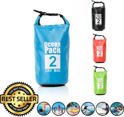 Waterdichte Tas - Dry bag - 2L - Ocean Pack - Dry Sack - Survival Outdoor Rugzak - Drybags - Boottas - Zeiltas - Blauw