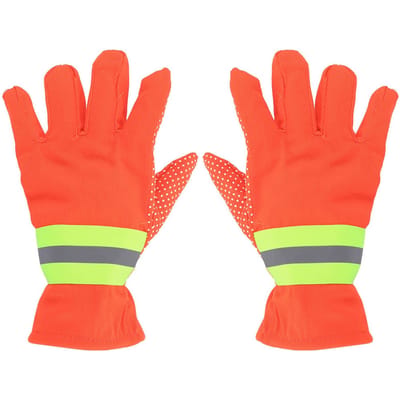 Gants de Pompiers Ignifuges Antidérapants Imperméables Respirants Antistatiques Résistants à la Chaleur Pompier red