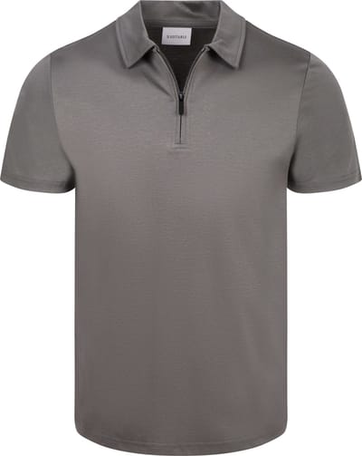 Suitable Poloshirt Silky Grijs - Maat M - Heren - Polo shirt Heren met Korte mouw