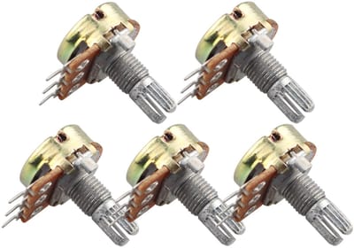 Dailygoody - Potentiometer 10 K Ohm - Geschikt voor Arduino en Raspberry Pi - Gekartelde schacht - Eenvoudig te installeren - Ideaal voor volumeregeli