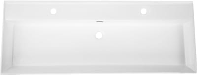 Saniclass Legend Meubelwastafel - 101x47x12cm - met overloop - 1 wasbak - 2 kraangaten - keramiek - glans wit