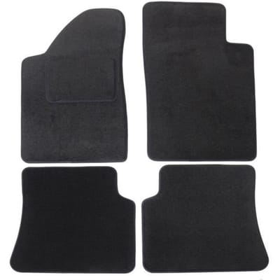 Tapis De Sol Noir Velours - J&J AUTOMOTIVE - Renault Megane 1 - Sur Mesure - Antidérapant - Imperméable noir