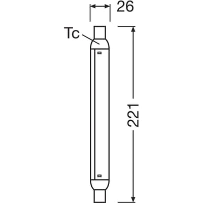 Osram LED Line S15 221mm 4W 350lm - 827 Zeer Warm Wit | Vervangt 32W