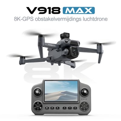 Gloovon® drone - GPS navigatie - obstakeldetectie - ingebouwd scherm - brushless motor - dubbel camerasysteem