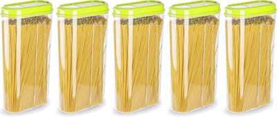 Plasticforte Voedselcontainer strooibus - 5x - groen - 2350 ml - kunststof - voorraadpotten