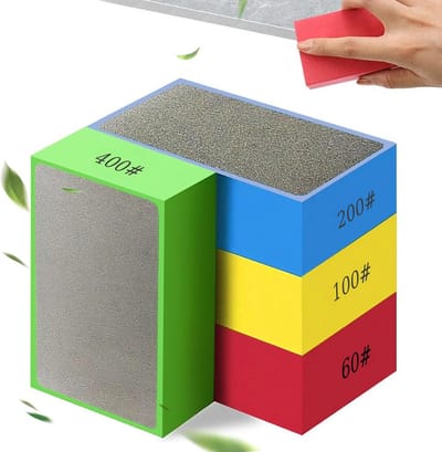 Set van 4 Diamanthandschuurpads 60# 100# 200# 400# - Schuurblokset voor Glas, Tegels, Graniet, Marmer en Keramiek