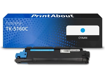 PrintAbout huismerk Toner TK-5160C Cyaan Geschikt voor Kyocera