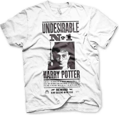 Harry Potter Heren Tshirt -S- Wanted Poster Wit