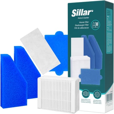 Sillar, set 5 stofzuigerfilter, wasbaar, HEPA, motorfilter, sponzenfilters, geschiktvoor de waterstofzuiger Thomas Aqua+ Pet & Family, Perfect Air, Twin, vervanging EA 787241.787276.787203
