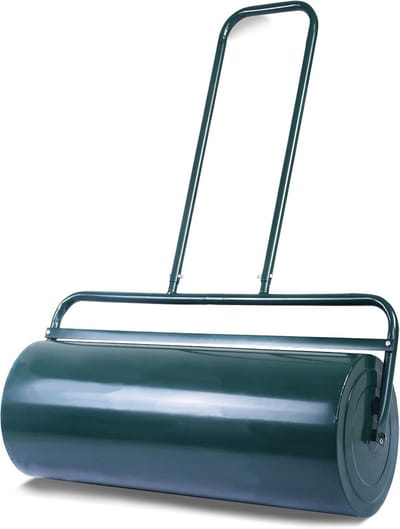 Graskant Roller - Gazon Weler - Bodem Egaliseren - Water Zand Vulling - 48 Liter Capaciteit - Groen