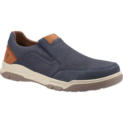 Hush Puppies Leren herenschoenen Fletcher (Marine/Tan)