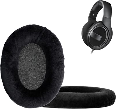 kwmobile 2x fluwelen oorkussens geschikt voor Sennheiser HD 559 / 569 / 599 koptelefoons - Kussens voor over-ear-koptelefoon in zwart