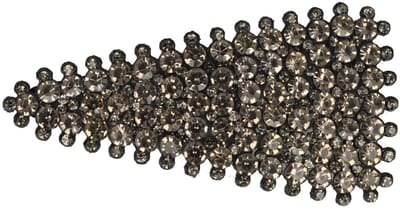 Haarsoires Haarspeld Klikklak 7cm - Driehoek Vorm - Glitter Steentjes - Zilver Grijs - Haarclip Speldjes - Makkelijk in Gebruik - Haaraccessoires voor Volwassenen & Kinderen - Hair Clip - Decoratieve Haaraccessoire