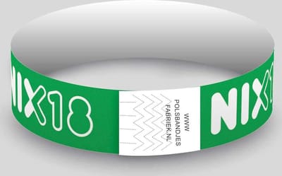 VanDerEng Tyvek Polsbandjes | NIX18 Groen - 100 stuks