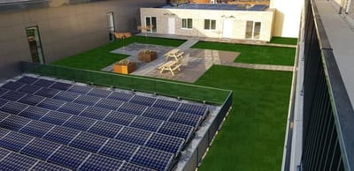 Kunstgras Tegels 50x50 cm met 55mm Vilt Dikte voor Balkon, Terras en Tuin