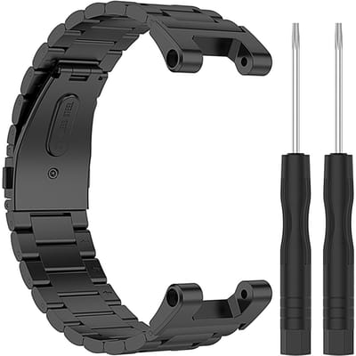 Bracelet de montre en acier inoxydable, Compatible avec Huami Amazfit T-Rex T-Rex Pro, bracelet de rechange noir