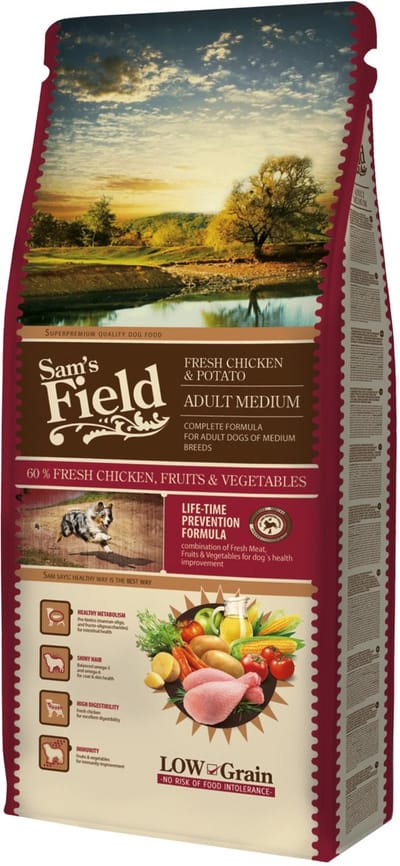 Sam's Field Adult Medium Kip&Aardappel - Hondenvoer - 13 kg