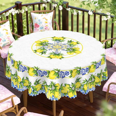 Couronne de fleurs du Jour de l'Indépendance Nappe rectangulaire imperméable Fleur étoile rouge bleue Drapeau USA Housse de table pour dîner cuisine 152X220Cm