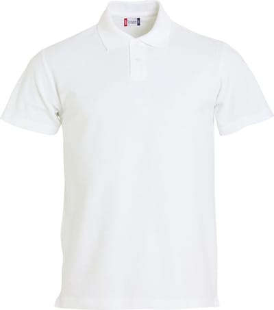 Clique Basic Polo S/S Junior 028232 - Wit - 90-100
