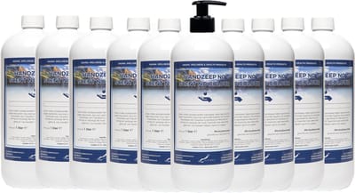 Handzeep No Scent, No Colour 1 liter - met gratis pomp - set van 10 stuks - Voordeelverpakking