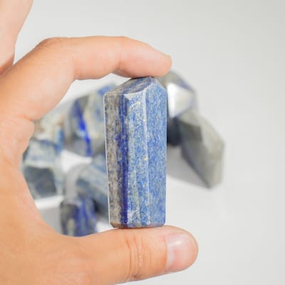 Edelsteenpunten van circa 6 cm (0,5 kg) - Indiase maansteen (circa 8 stuks)