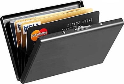 Go Go Gadget - Roestvrijstaal Pasjeshouder/Creditcardhouder/RVS Metal Case Box/Portemonnee/RFID-bescherming/Zwart