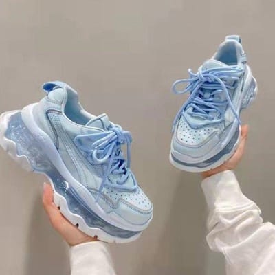Plateau Sneakers Dames Ademend Beige Dames Sport Hardloopschoenen Tennis Dames Gevulkaniseerde Schoenen Hardloopschoenen 39 blauw