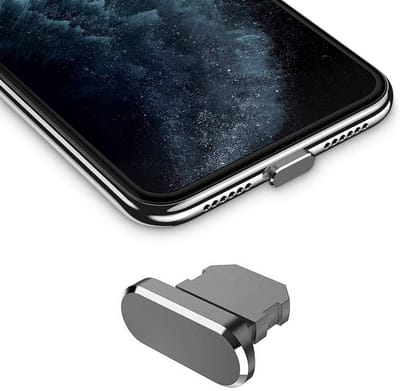 Cadorabo Beschermende Kap Compatibel met Apple-iPhone in GRIJS - Stof Beschermende Stop voor het Laden Haven Stofdicht