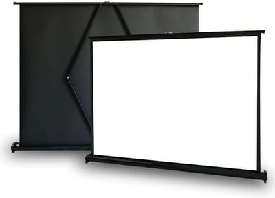 Projectiescherm Bureau - Projector Scherm - Presentaties Geven - Draagbaar Intrekbaar - 40 Inch 16:9 - Zwart