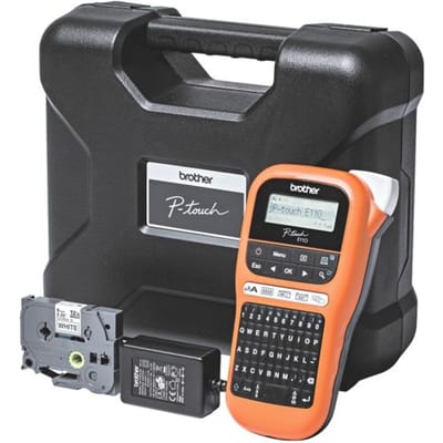 Brother beletteringssysteem P-touch E110 VP, QWERTZ-toetsenbord, met 9 mm flexi-tape