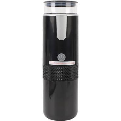 Machine à café portable rechargeable, mini machine à café de voyage entièrement automatique pour la randonnée L black