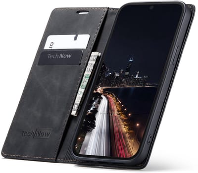 Hoesje geschikt voor Nothing Phone 3a - Book Case Leer Slimline Zwart