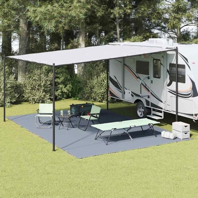 vidaXL - Tenttapijt - Blauw - en - Grijs - 600 - x - 400 - cm - Polyetheen