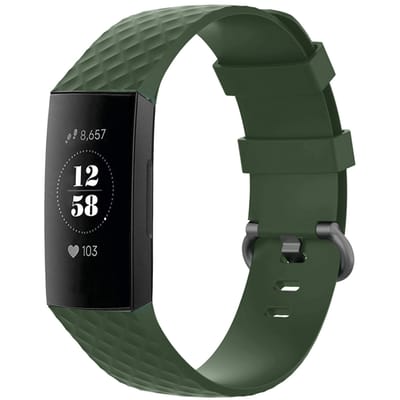 imoshion Siliconen bandje voor de Fitbit Charge 3 / 4 - Donkergroen