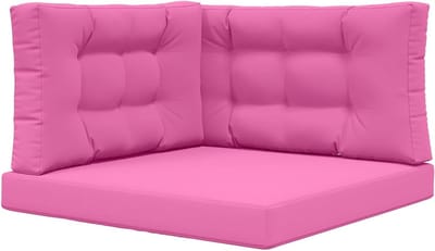 Bankkussens Set - Buitenkussens Tuinkussens - Buiten Zitten - Ondersteunend Schuim - 80 x 43 cm - Roze