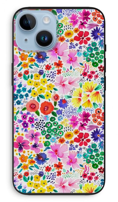 Case Company® - Hoesje geschikt voor iPhone 14 hoesje - Little Flowers - Biologisch Afbreekbaar Telefoonhoesje - Bescherming alle Kanten en Schermrand
