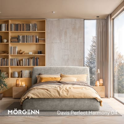 Mörgenn Bed Dune - Luxe Bedframe met Opbergruimte 37 cm - Taupe (Perfect Harmony 04) - 140x200 cm - Zonder Matras