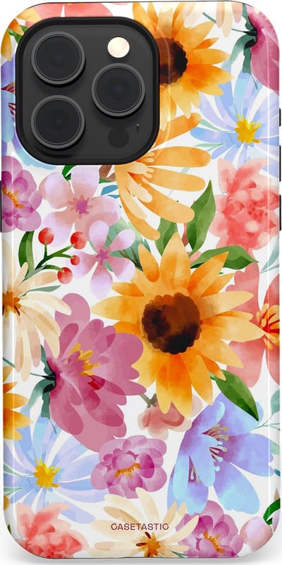 Casetastic Hoesje Geschikt voor Apple iPhone 15 Pro Max Magsafe - Stijlvolle Beschermende Duo-layer Case - Aquarel fantasie