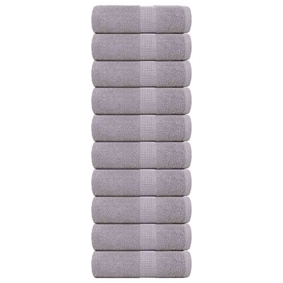 vidaXL - Washandjes - FROGN - 10 - st - 30x30 - cm - 360 - g/m² - grijs
