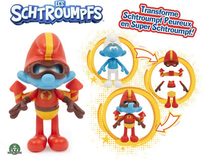 Transformer Hippe smurf - Smurfen speelset - Giochi Preziosi - 10 cm