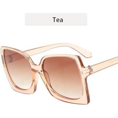 Nieuwe Oversized Dames Zonnebril Klassieke Mode Dames Retro Kattenoog Plastic Shade Retro Vintage Dames Zonnebrillen UV400