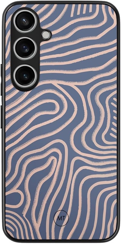 Hoesje geschikt voor Samsung Galaxy A15 - Flowing lines - TPU Hard Case Backcover - Paars - Mooie Telefoonhoesjes