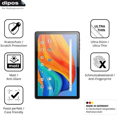 dipos – 2x Matte Beschermfolie geschikt voor Kodak Tab K10 | Krasbestendige & antireflecterende Screenprotector Ultra-Thin